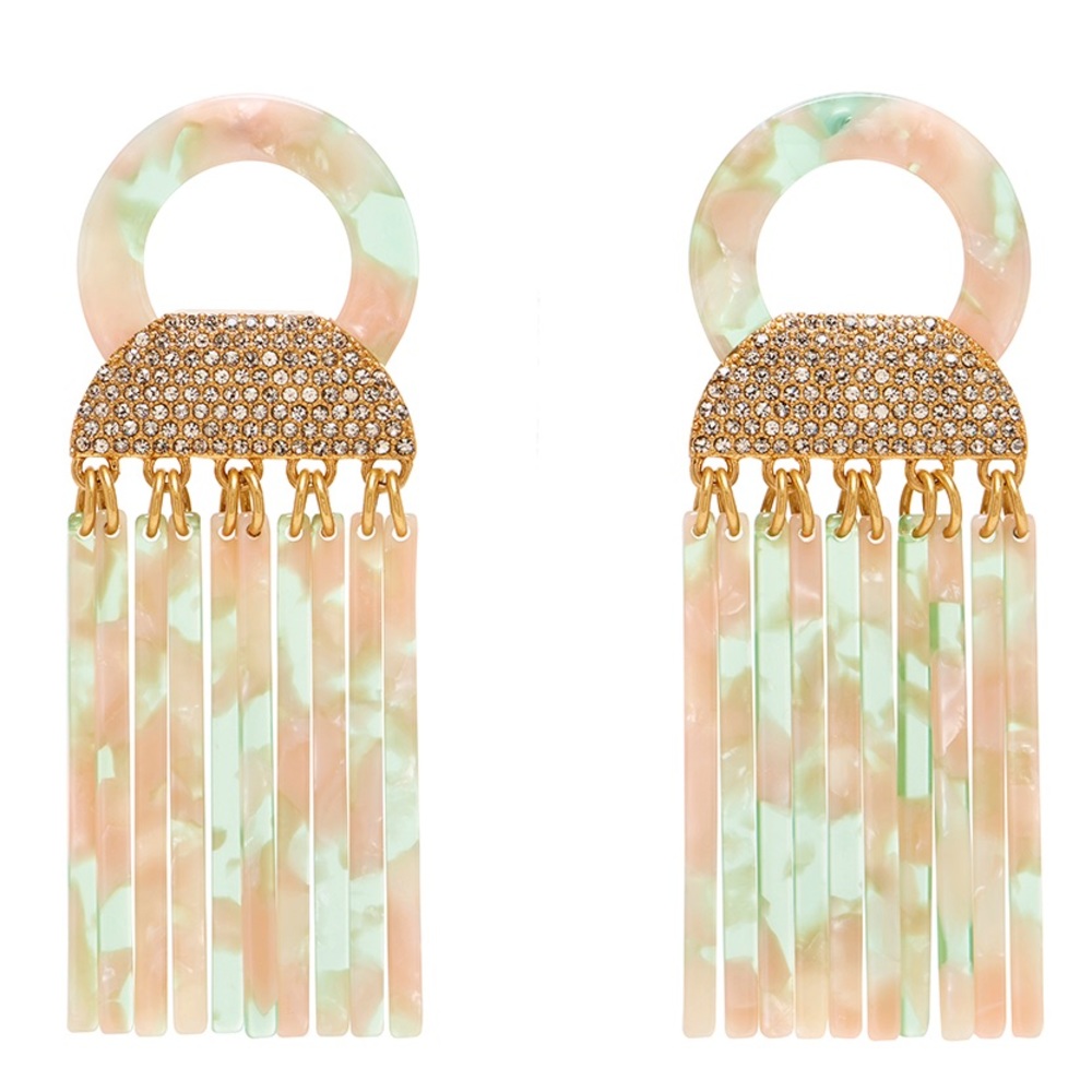 India Hicks Pink Camo Drop Earrings